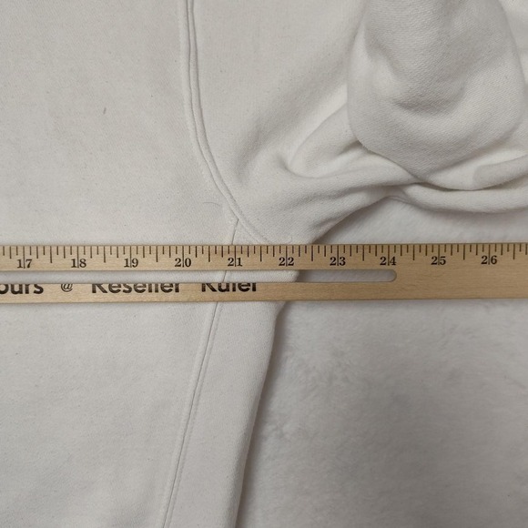 Nike Sweatshirt Mens Medium White Club Fleece Crewneck Pullover Swoosh Logo - Picture 11 of 11